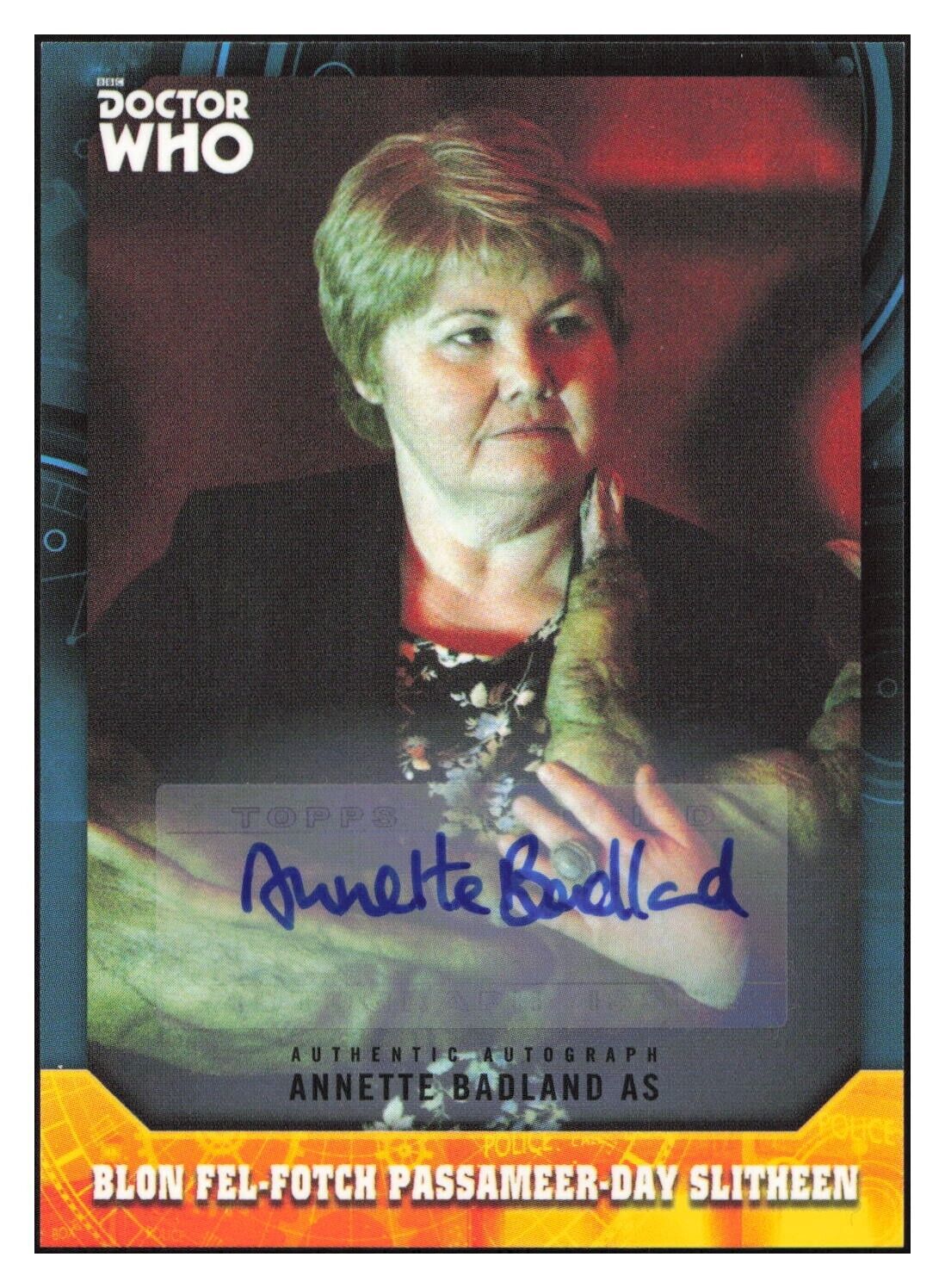 2016 Topps Doctor Who Signature Series Annette Badland Auto #33