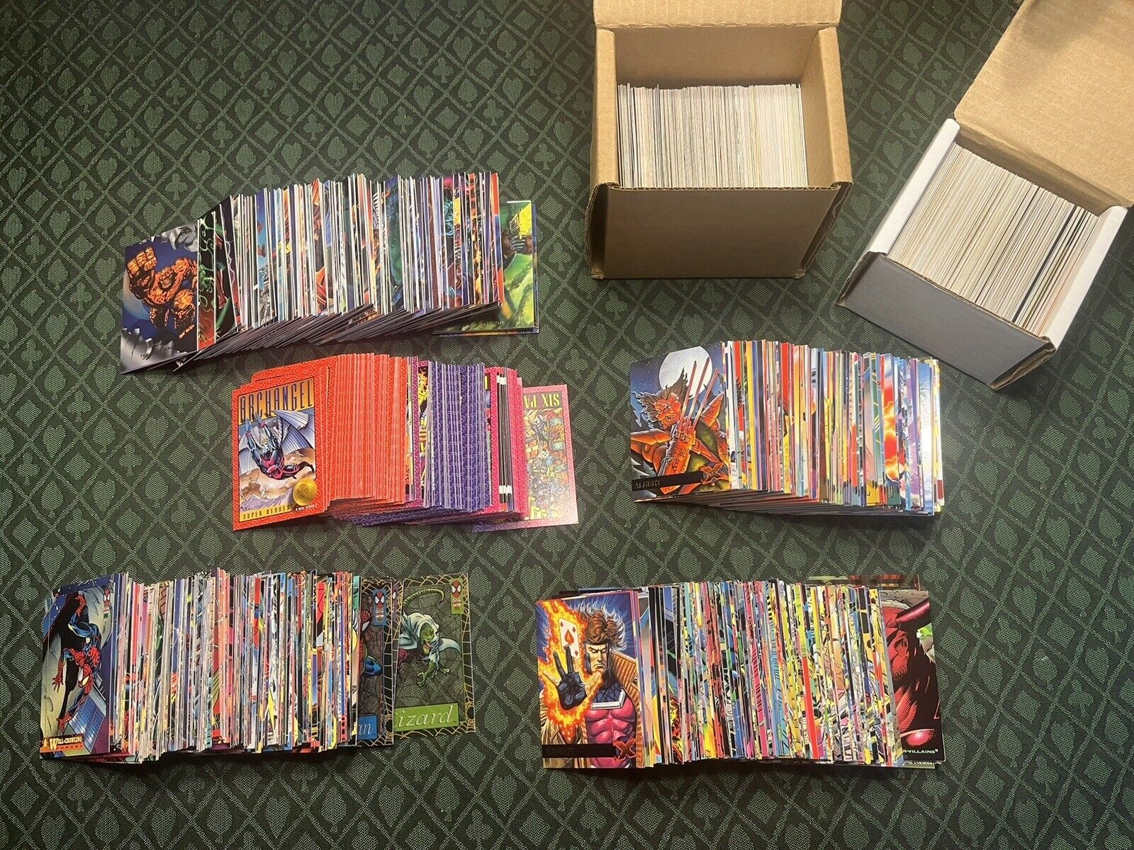 Large Lot Of 1990s Marvel Trading Cards Fleer, Skybox, Impel.  Spider Man, X-Men