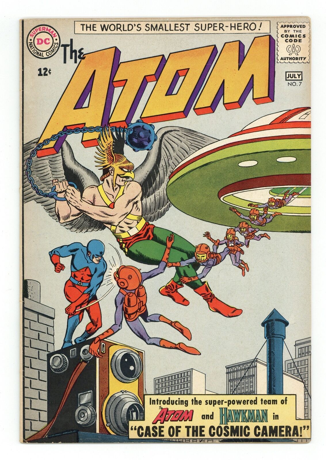Atom #7 VG/FN 5.0 1963 1st app. Hawkman since Brave and the Bold tryouts