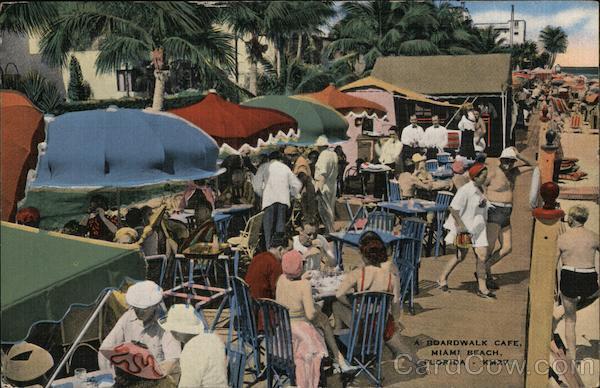 A Boardwalk Cafe,Miami Beach,Florida,FL Miami-Dade County Thomas R. West Vintage