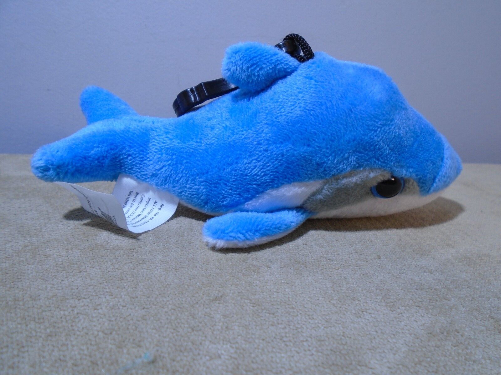 BLUE WHALE 5” BACKPACK CLIP ON PLUSH UNBRANDED (KC168)