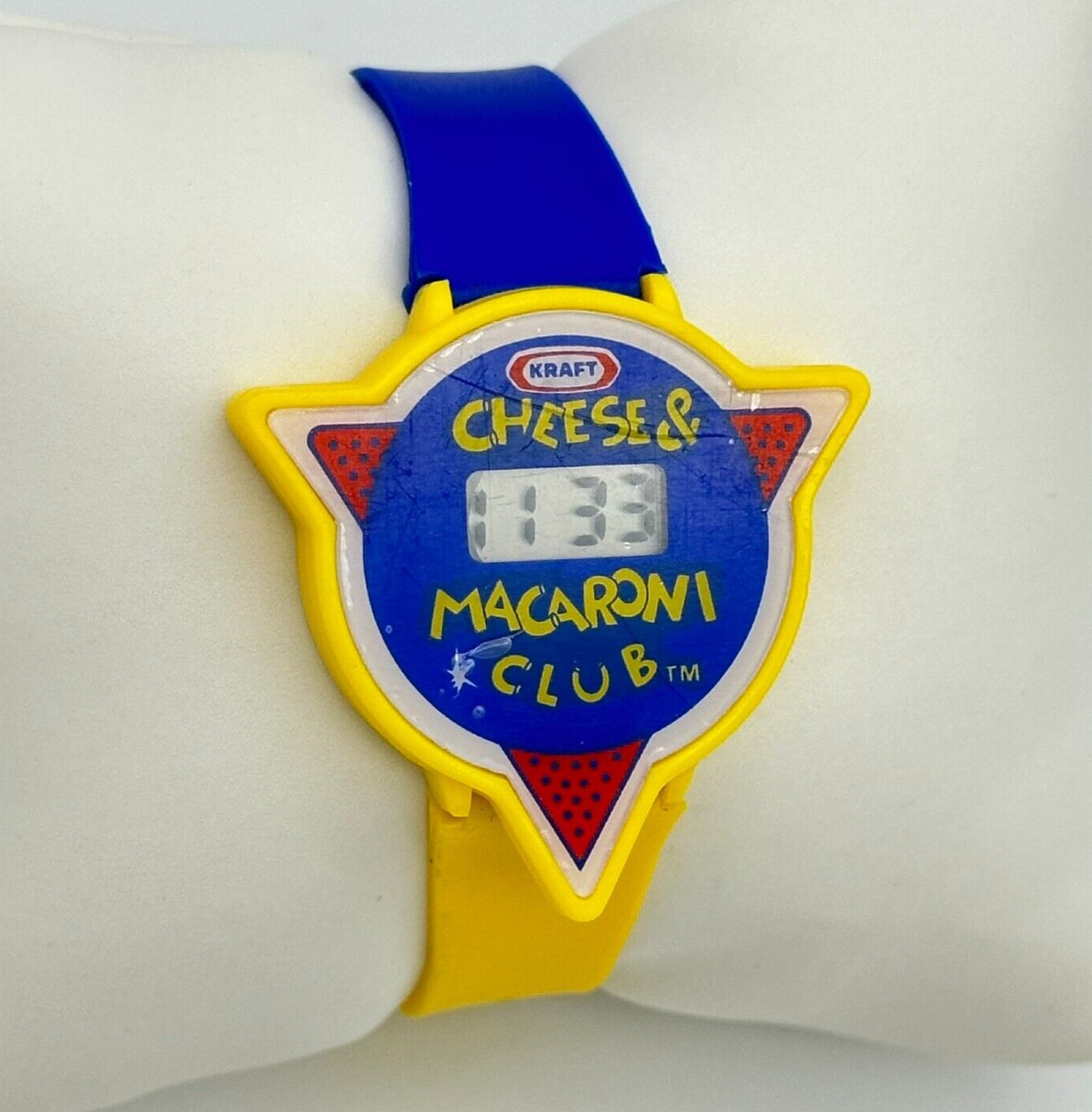Vintage 1990 KRAFT Cheese & Macaroni Club Digital LCD Watch - Unworn, Working