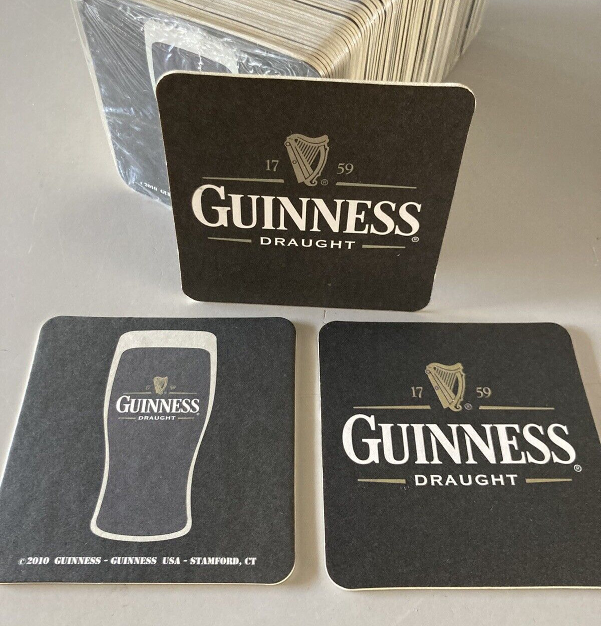 🌟 NEW (25) Guinness Stout Bar beer Coasters lot Lift Mat For Pint Glasses / Tap