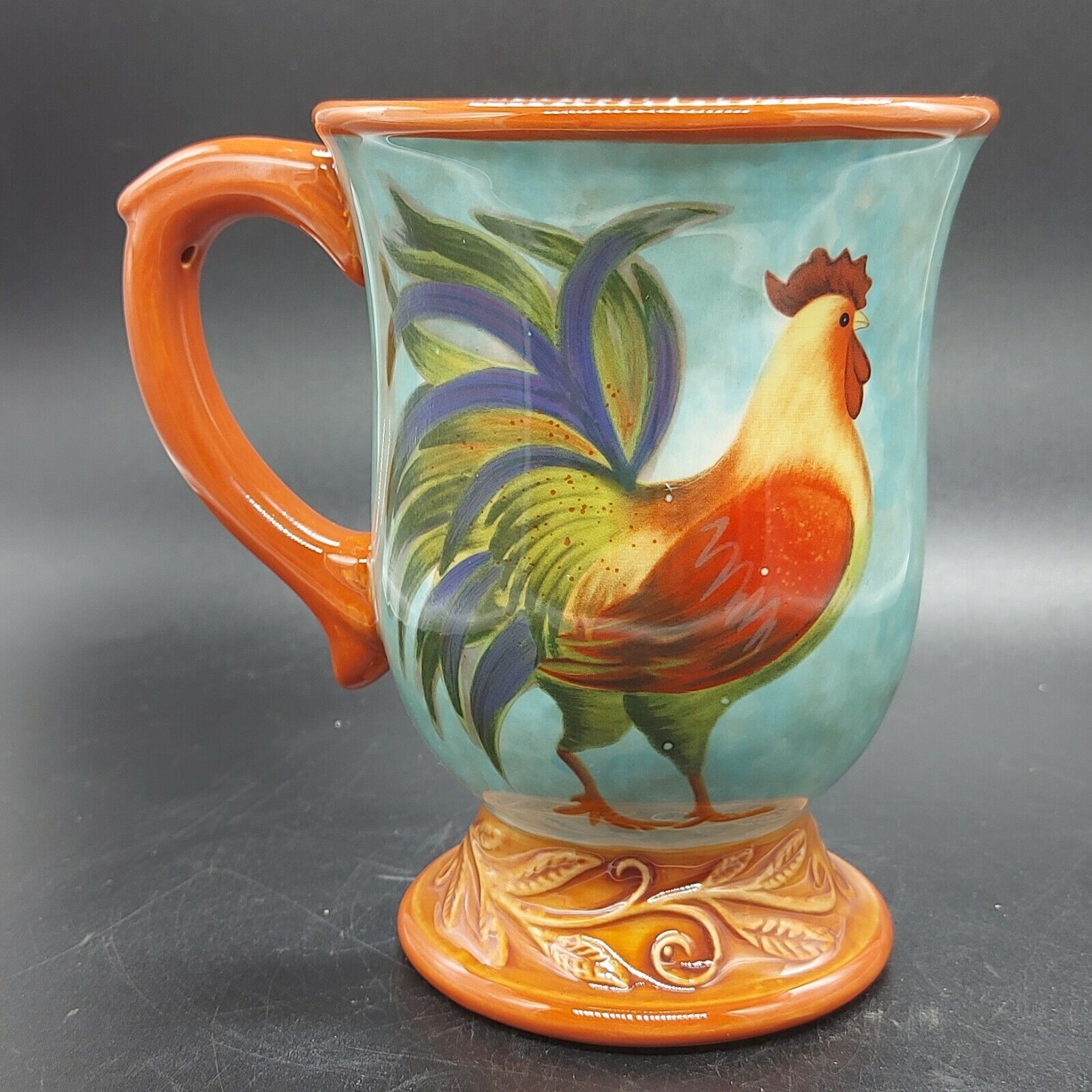 Vintage Ceramic Cracker Barrel Break of Dawn Rooster Coffee Mug By Susan Winget 