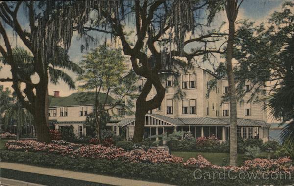 1954 Clearwater,FL Grey Gull Inn Teich Pinellas County Florida Linen Postcard