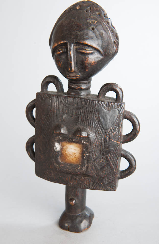  Asante Akuba Fertility Doll , Ghana, African Tribal Arts, Figures.