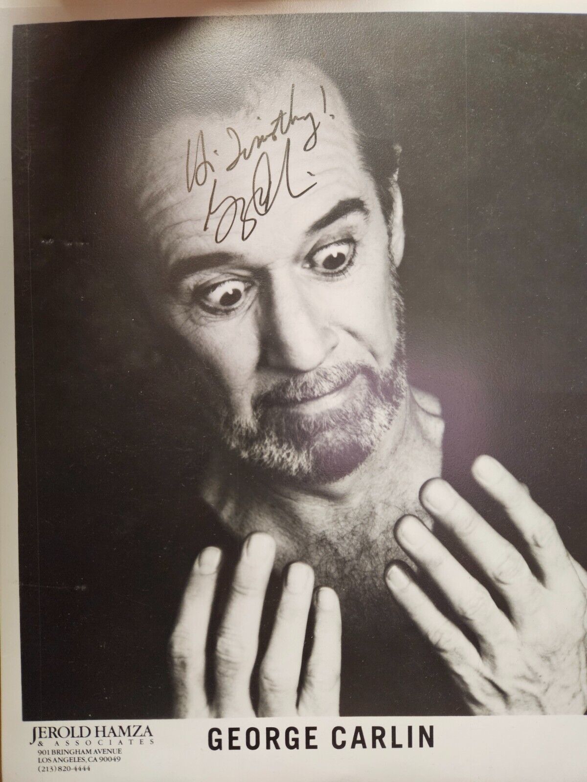 George Carlin Autographed 8x10 Photo Television Star Comedian Star - Hamza
