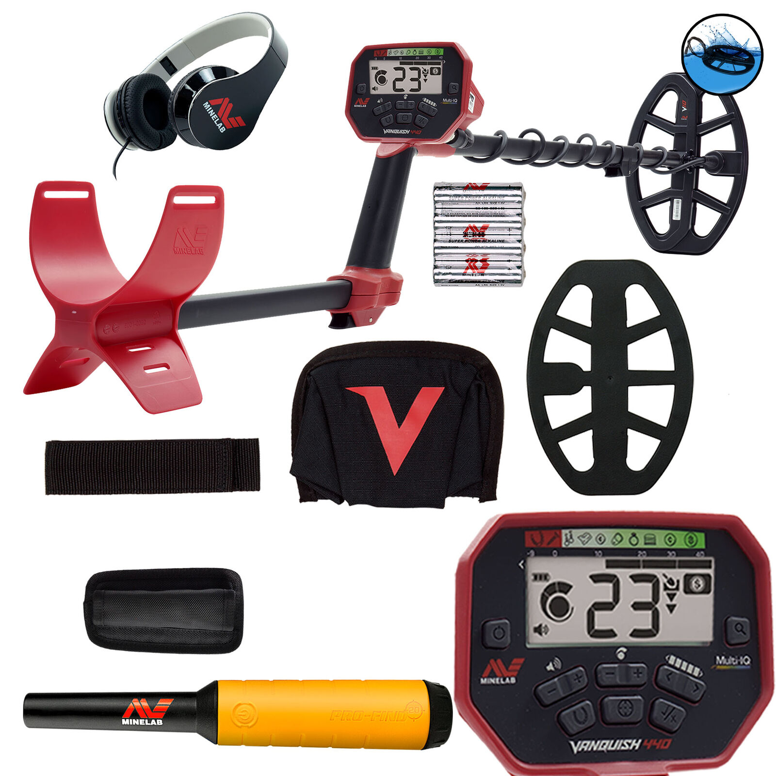 Minelab VANQUISH 440 Detector with 10 x 7 Coil and Pro-Find 20 Pinpointer