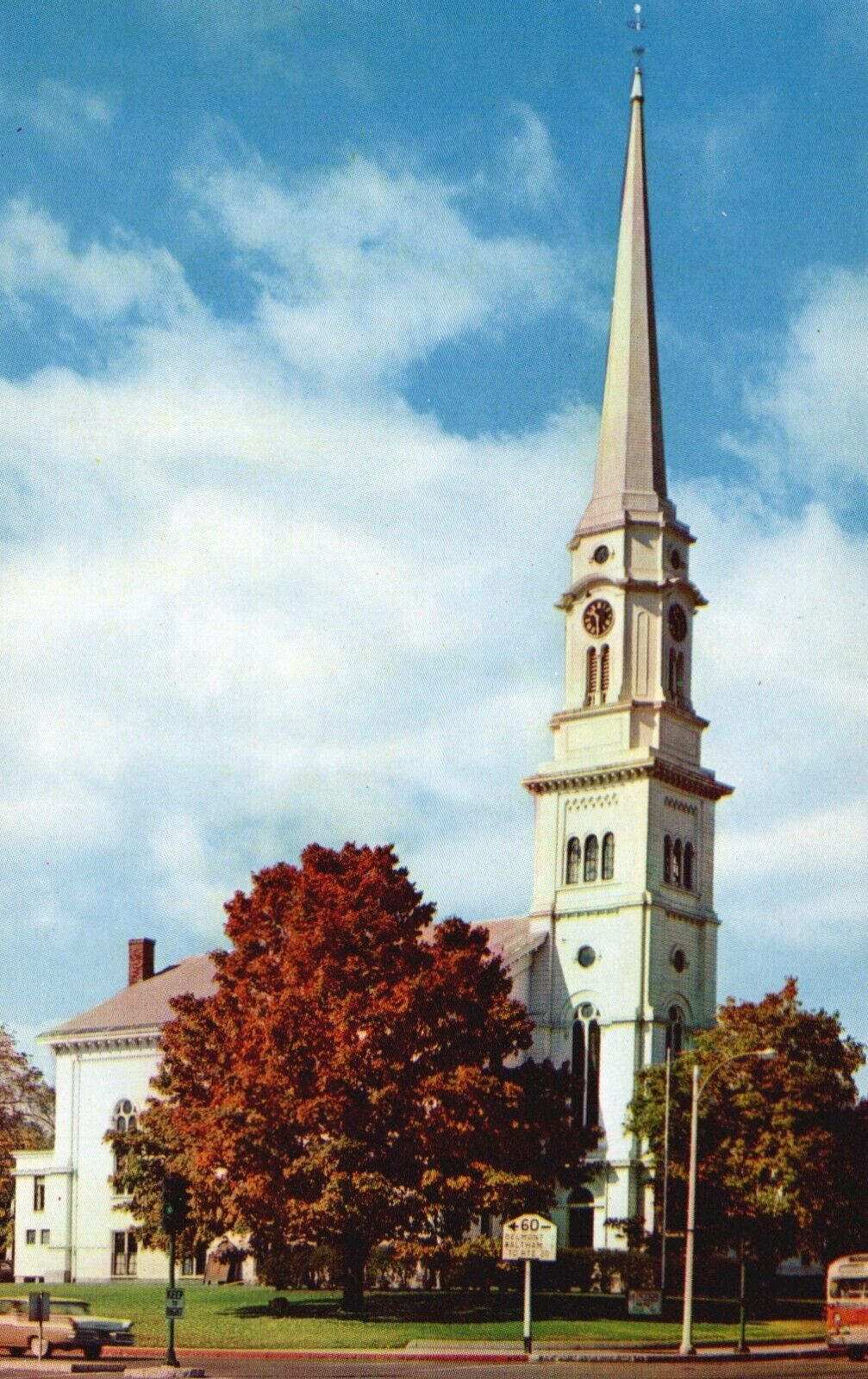 Postcard MA Arlington First Congregational Parish Unitarian Vintage PC J3982