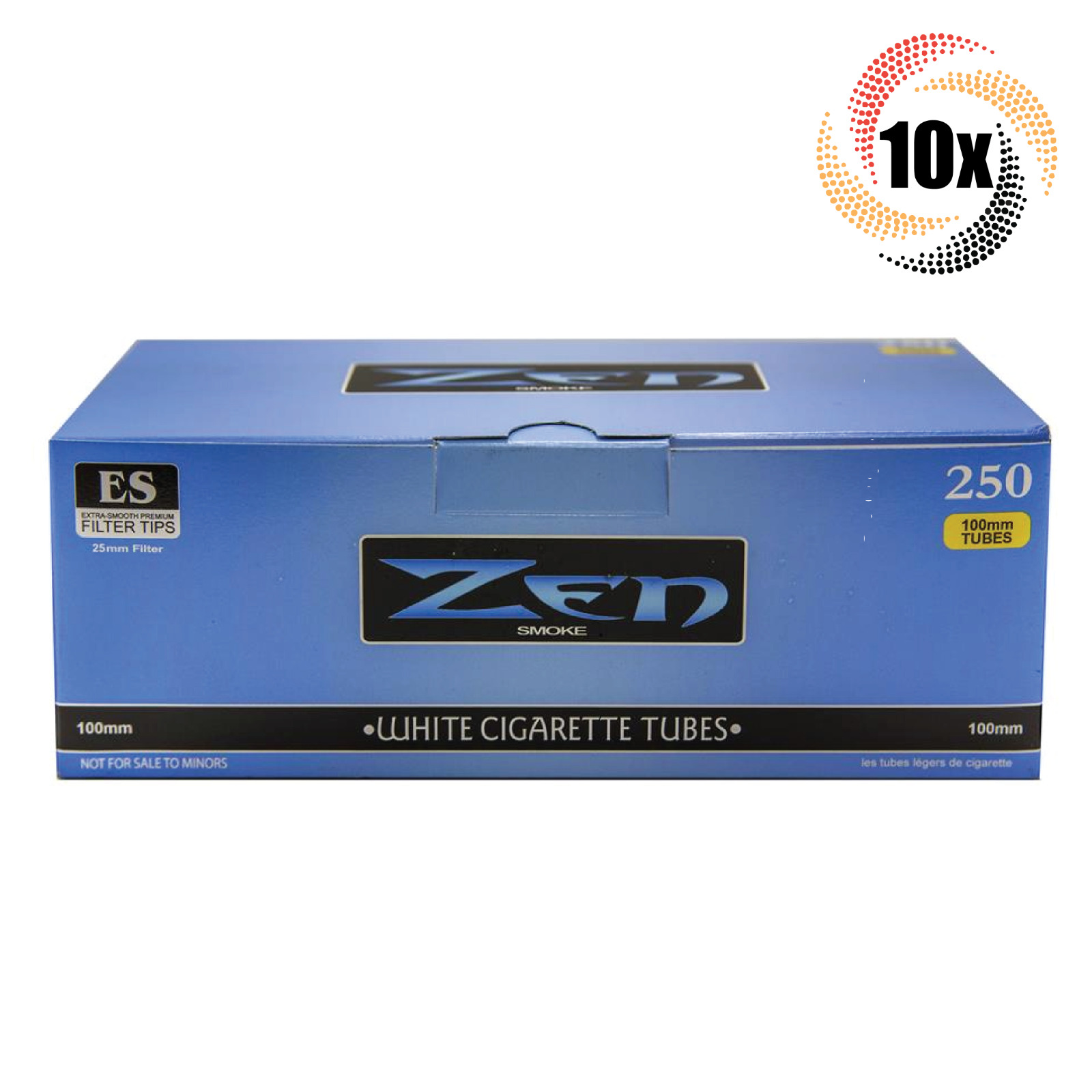 10x Boxes ZEN Cigarette Tubes Light 100MM ( 2,500 Tubes ) Cigarette Tube RYO