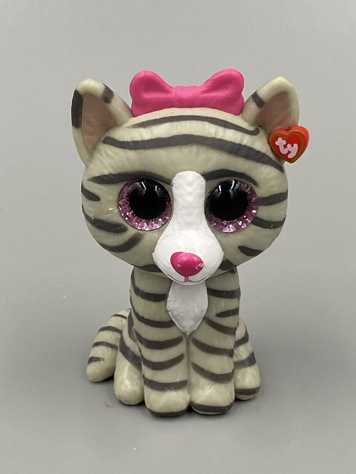 TY Beanie Boos Mini Boo Cassie the Cat Striped 2” PVC Figure