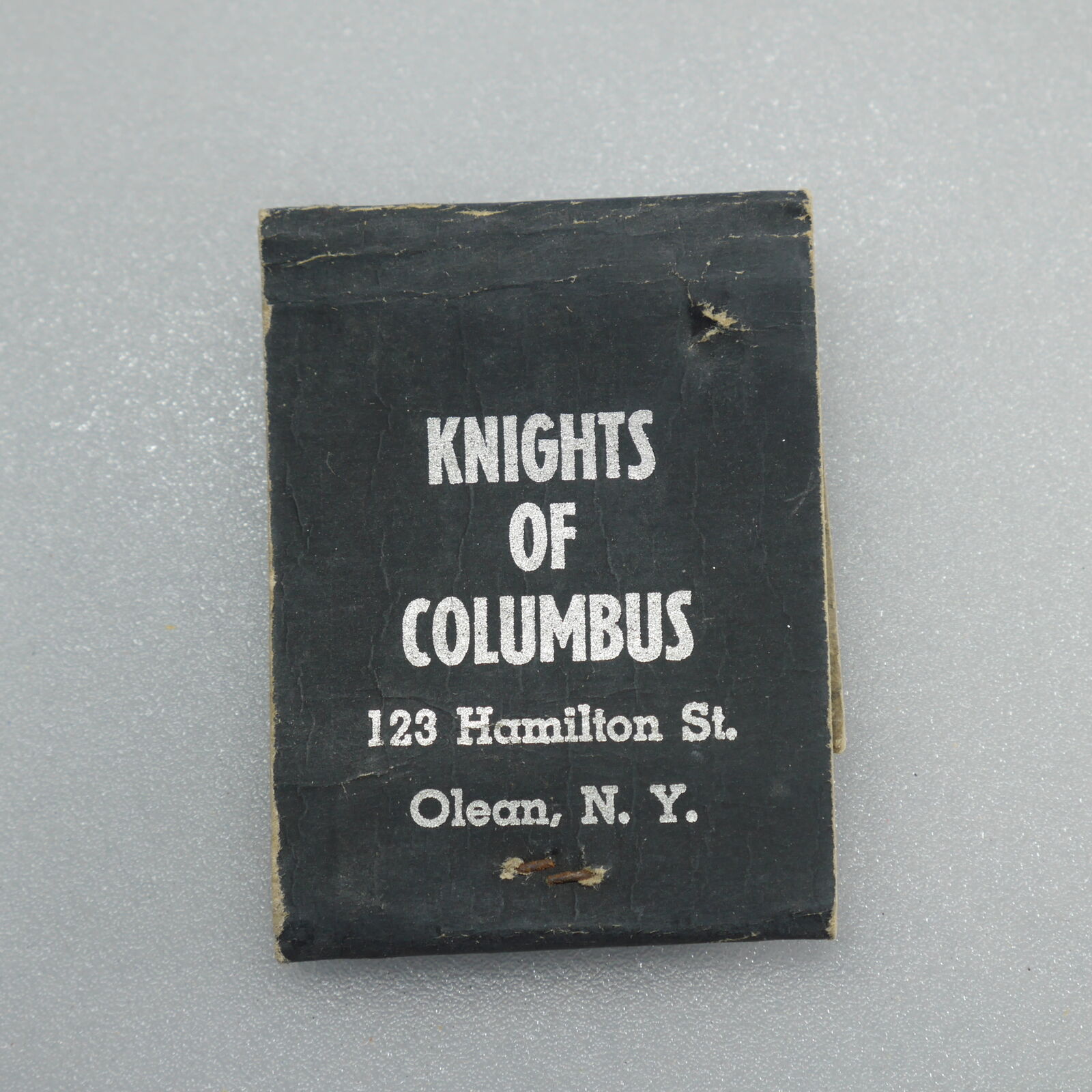 Knights of Columbus Olean NY Vintage Matchbook Cover Struck