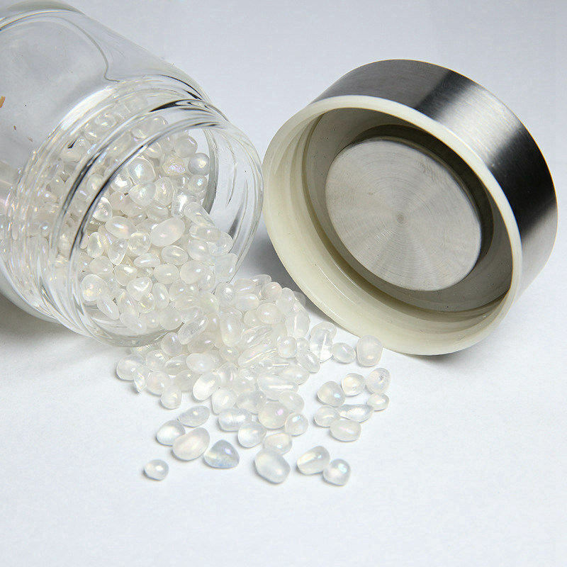 Natural Quartz Crystal Elixir Crushed Stone Water Bottle Healing Chakra Gemstone