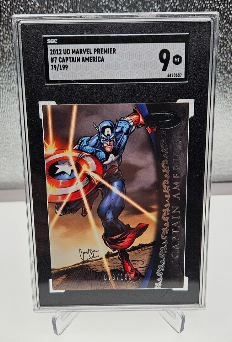2012 UD Marvel Premier Captain America #7, SGC 9 MT, 79/199