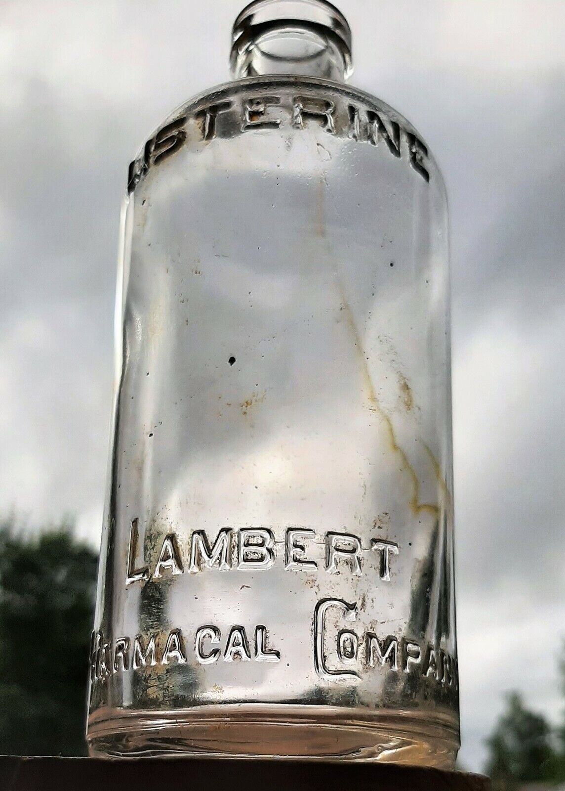 Vintage Listerine Lambert Pharmacal Company Glass Bottle Medicine