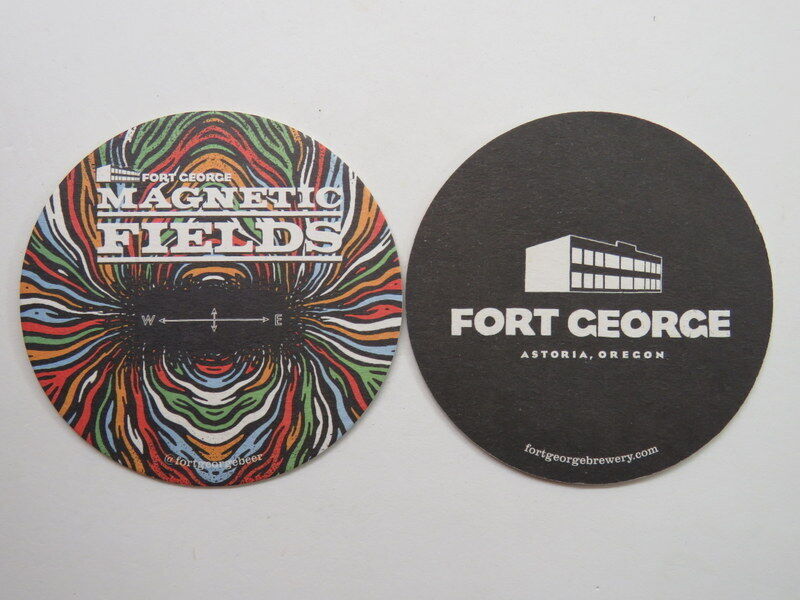 Beer Coaster ~ FORT GEORGE Brewing Co Magnetic Fields IPA ~ Astoria, OREGON