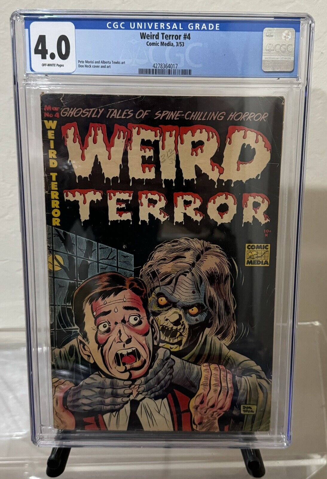 Weird Terror #4 1953 4.0 CGC Don Heck Cover Pre Code Horror Comic 