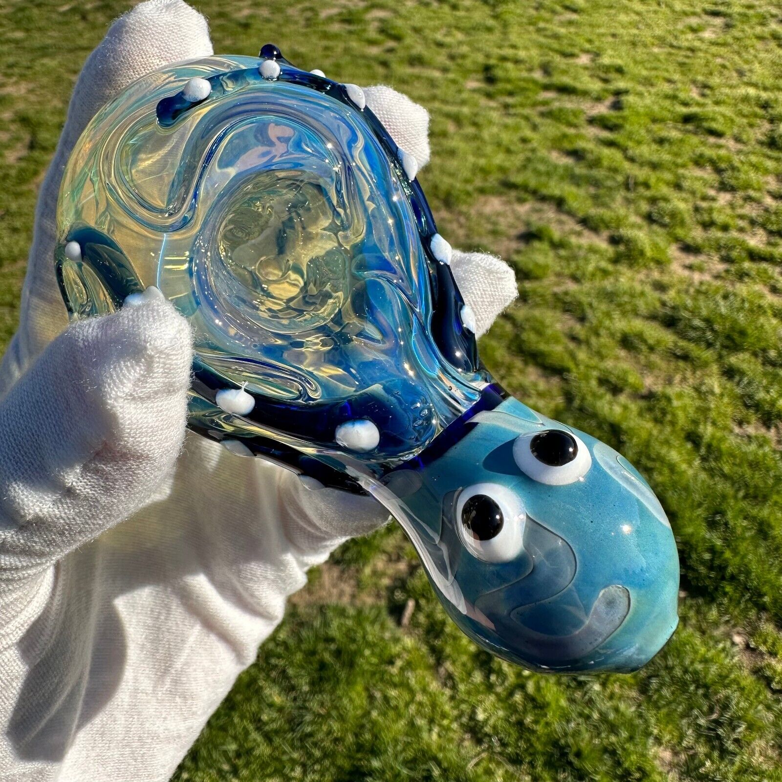 Octopus Glass Pipe Smoking Hand Spoon Tobacco Bowl