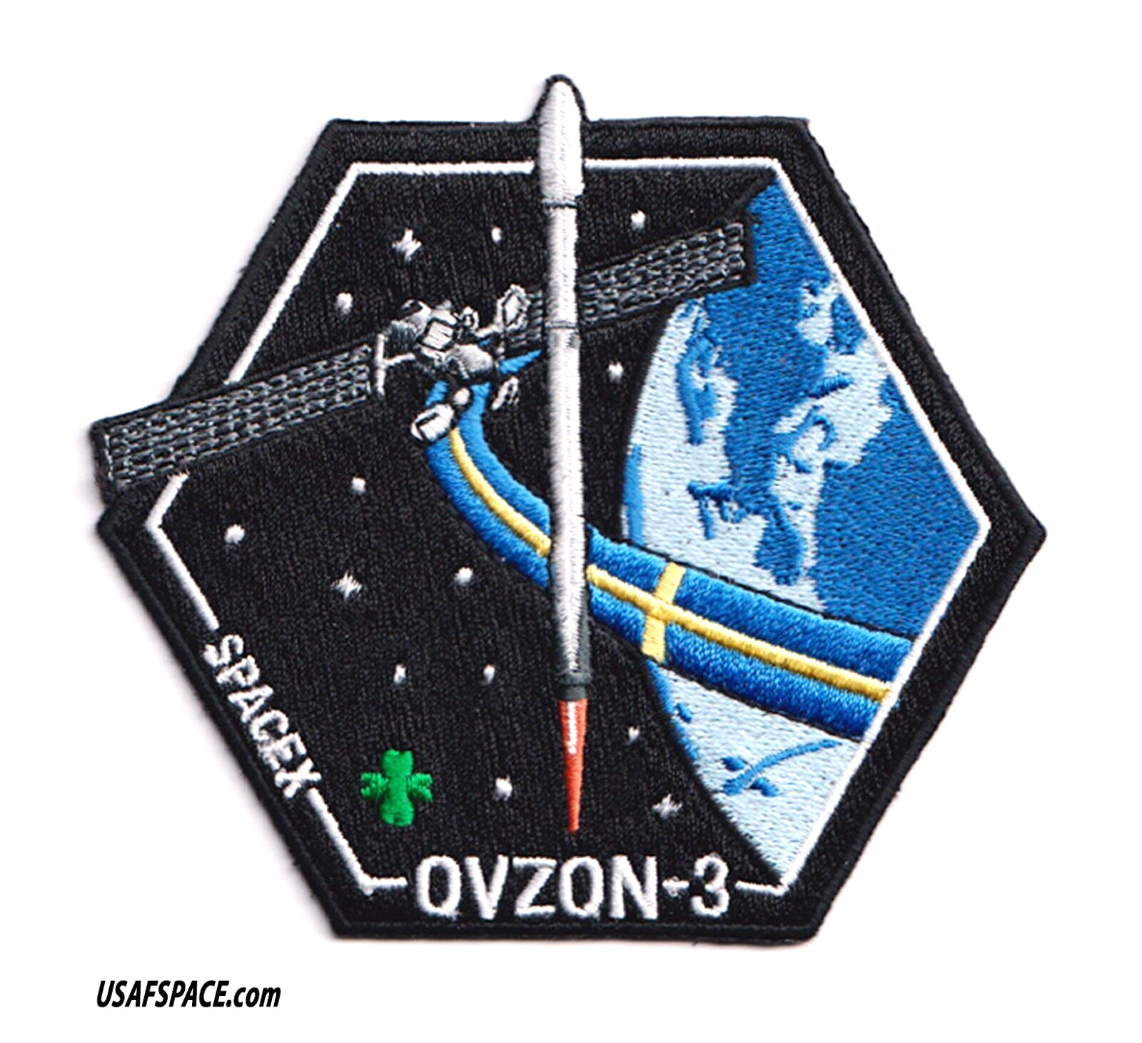 Authentic OVZON-3  SPACEX FALCON-9 SATELLITE Mission Employee PATCH