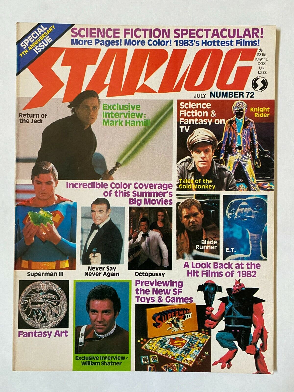STARLOG #72 - 1983 July Featuring Science Fiction Spectacular On Cover VINTAGE
