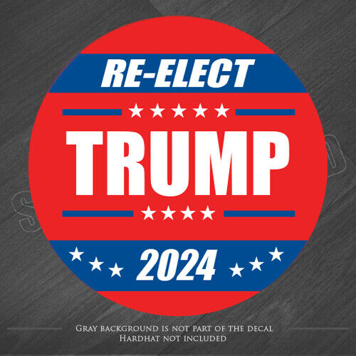 10x Trump stickers 2024 president election vote America USA hard hat political