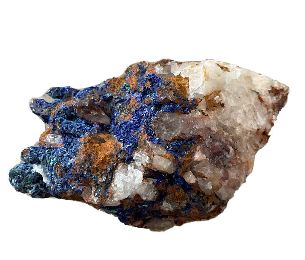 Malachite-Azurite In Clear Quartz Crystal
