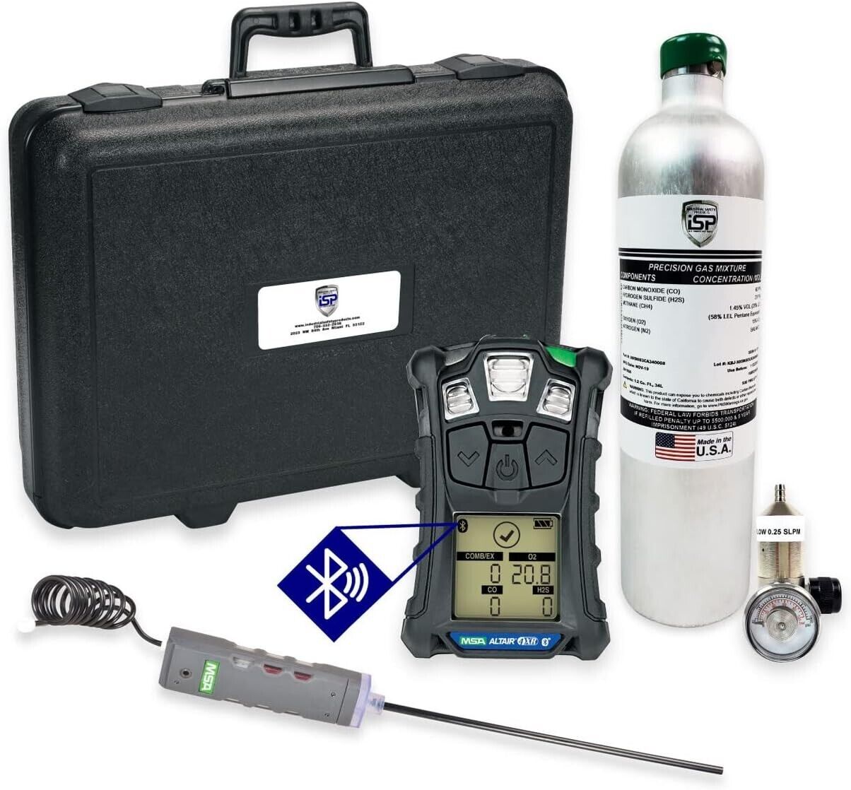 MSA 10110489 ALTAIR 4X Multi Gas Detector Monitor  & Calibration Kit Pump Probe