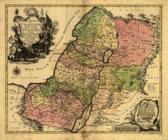 1759 Map| Terra Sancta sive Palaestina exhibens no folum Regna vetera Iuda et Is