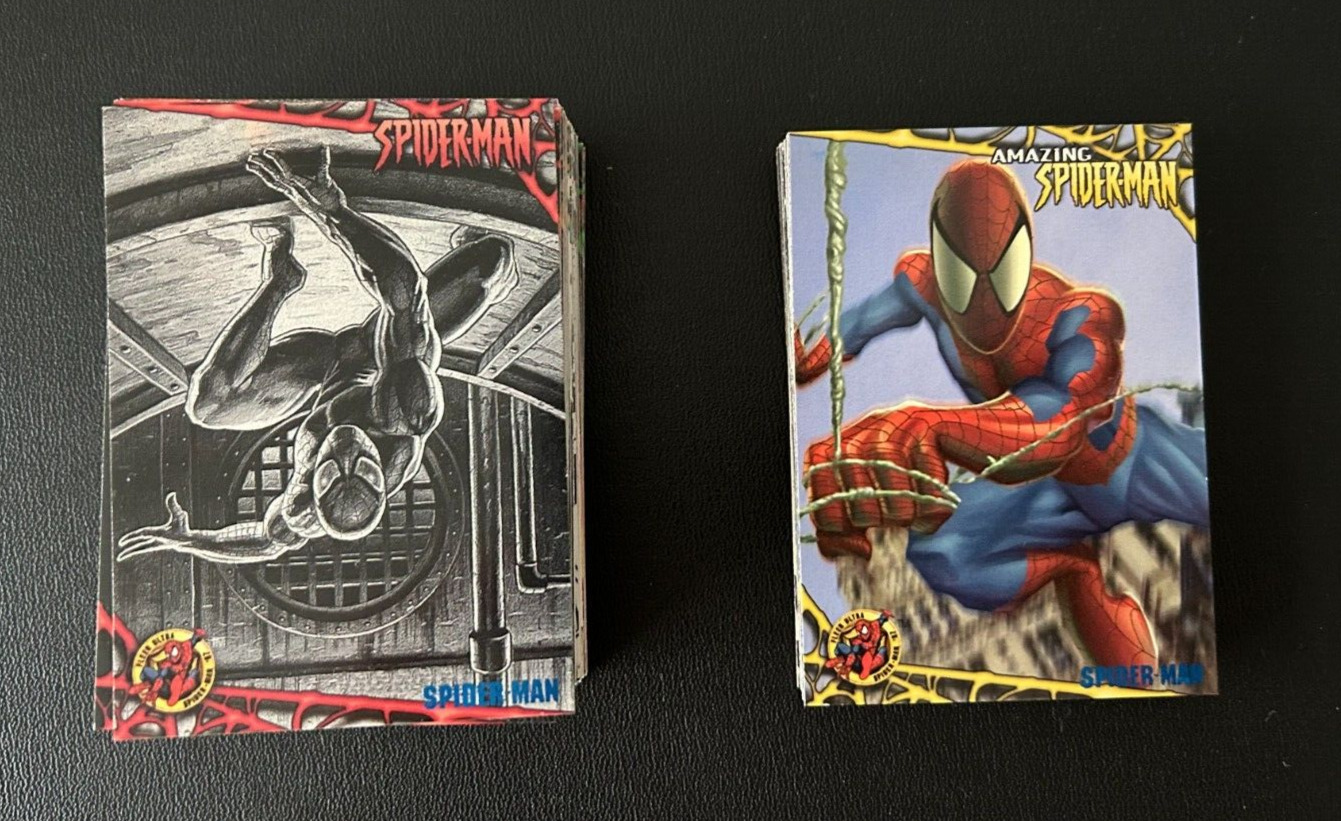 1997 Fleer Ultra Spider-Man Blue Foil Parallel Lot 90+ Cards Rare NM/MT