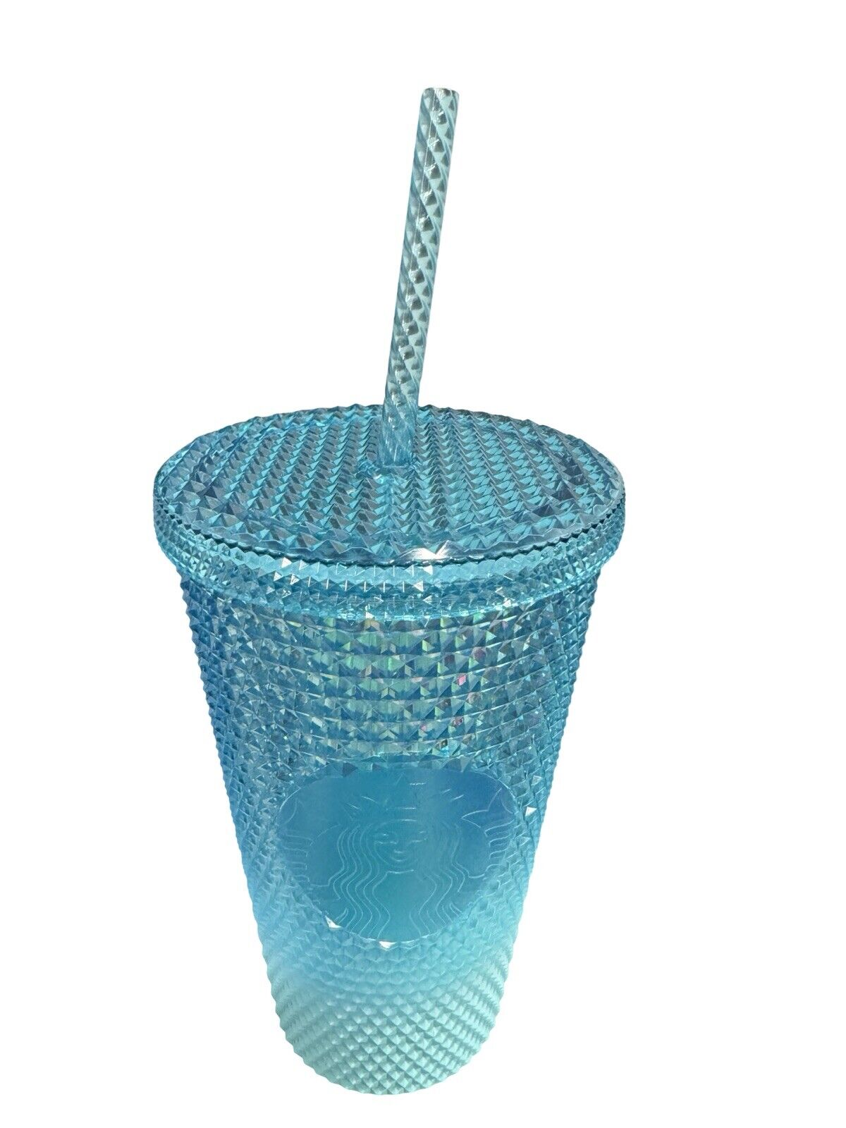 NWT Starbucks Glacier Blue Ombre Studded Tumbler Gradient 2023 Cold Cup 16 oz