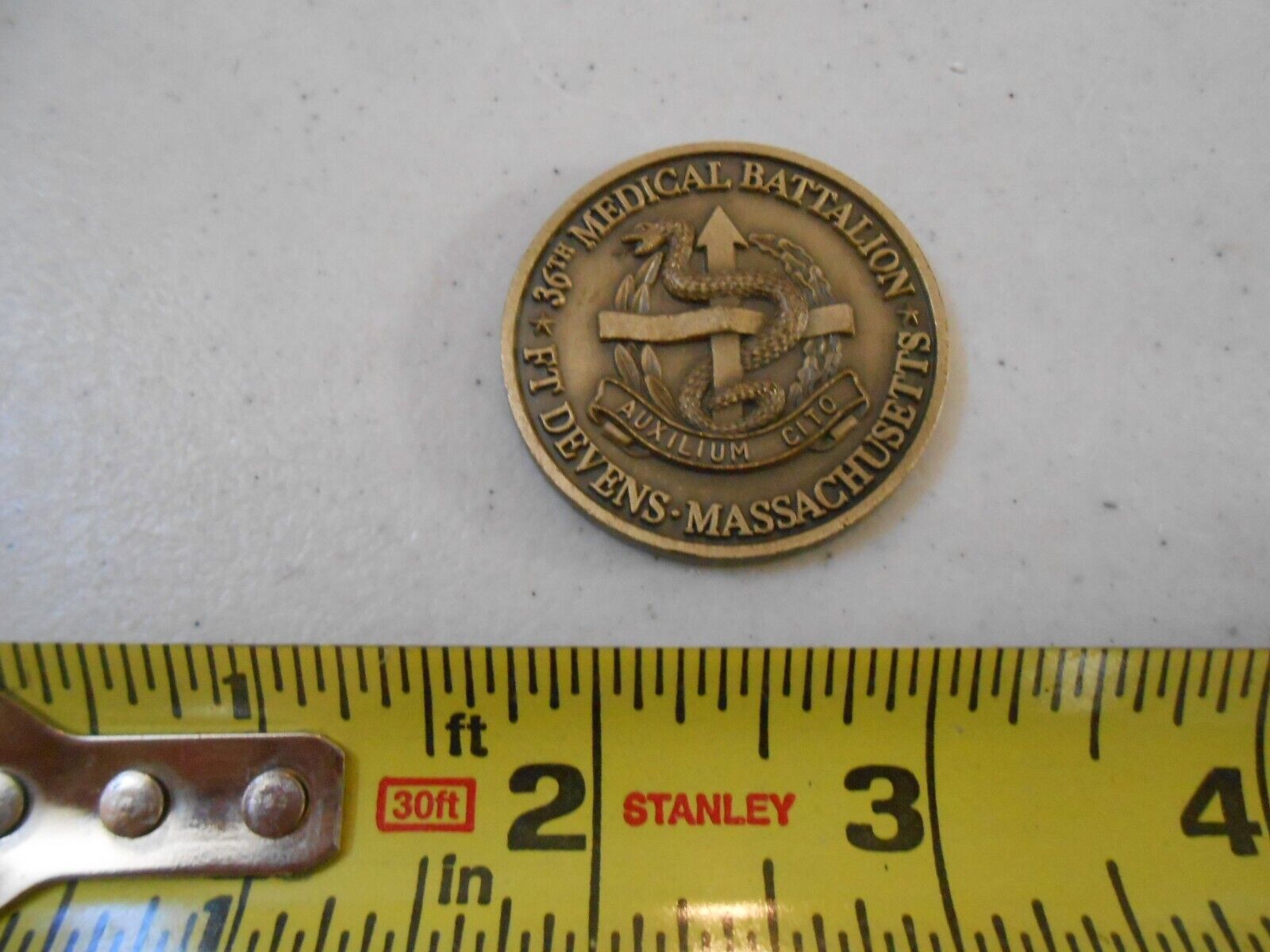 RARE 1990 ARMY 36TH MEDICAL BATTALION NAMED DESERT STORM MILITARY CHALLENGE COIN