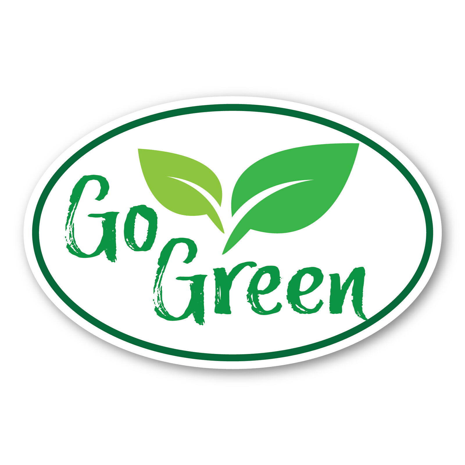 “Go Green” Oval Decal
