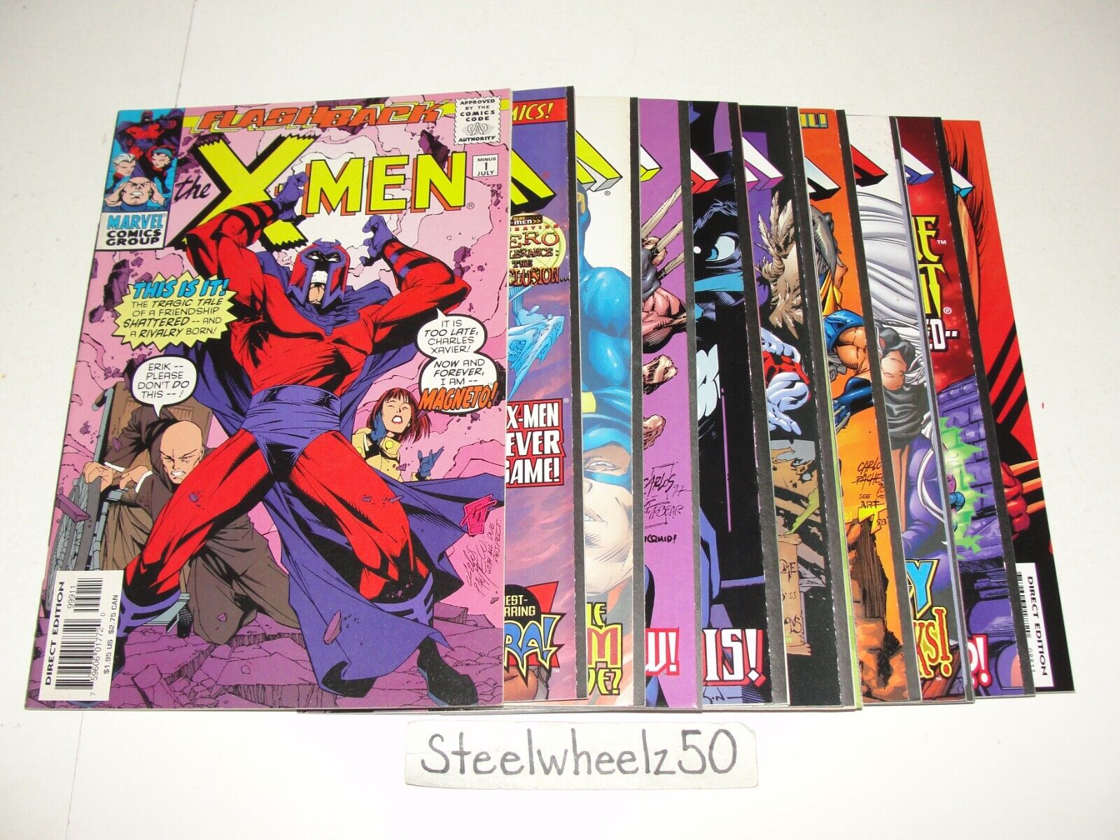 X-Men 10 Comic Lot Marvel 1997 #69 71 72 73 74 75 79 81 88 Minus 1 Wolverine 98