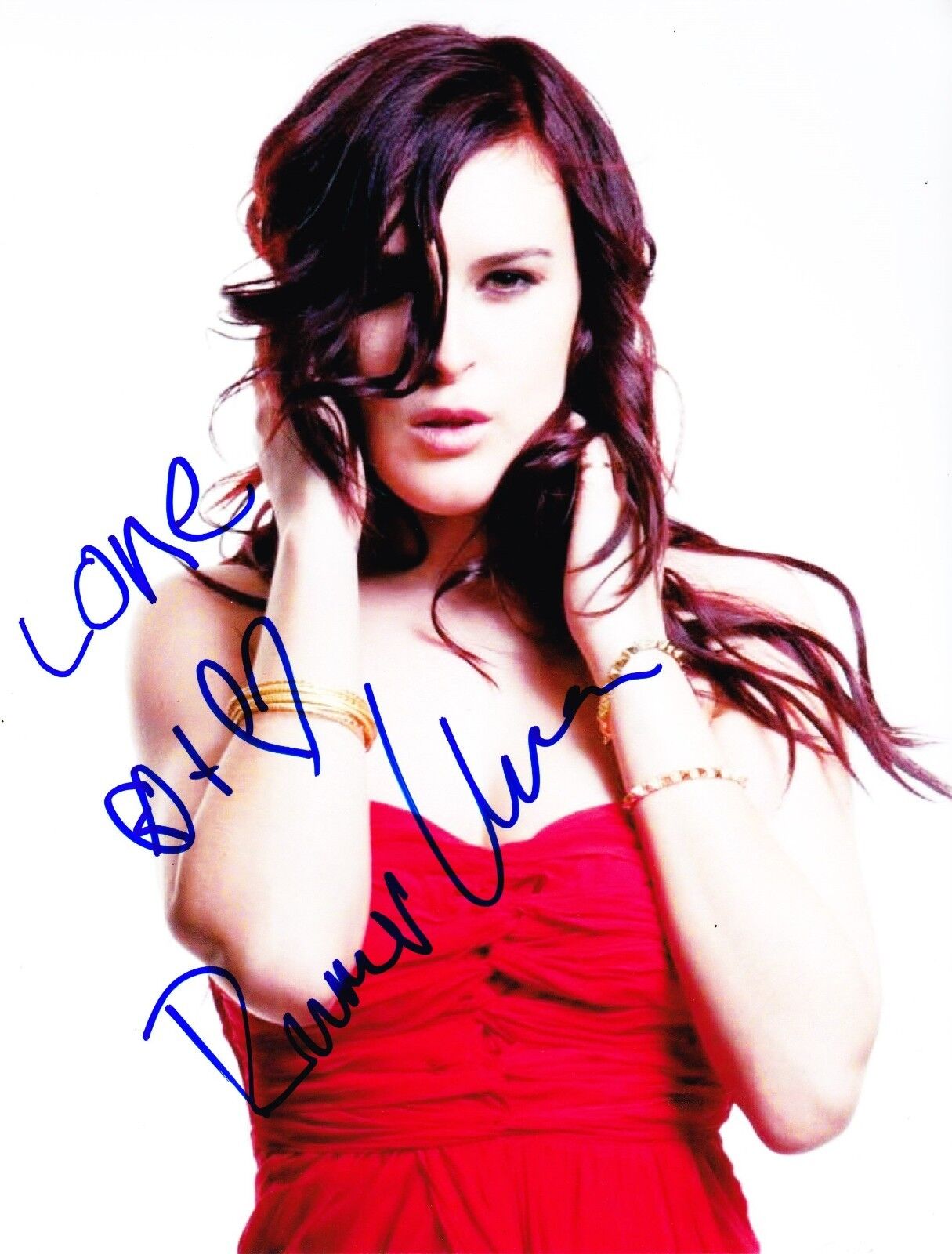HOT SEXY RUMER WILLIS SIGNED 8X10 PHOTO AUTHENTIC AUTOGRAPH HOUSE BUNNY COA