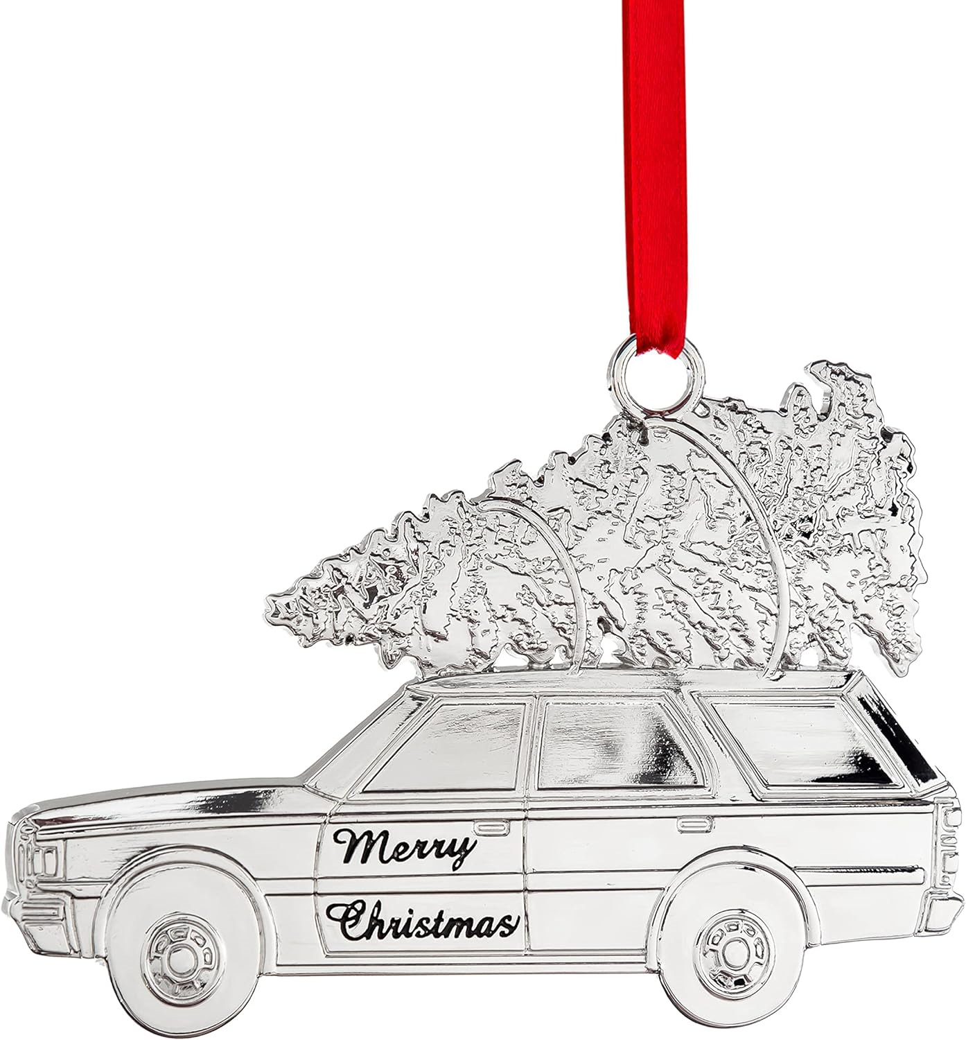 Klikel Christmas Ornament - Silver Christmas Ornament - Metal Christmas Tree Sta