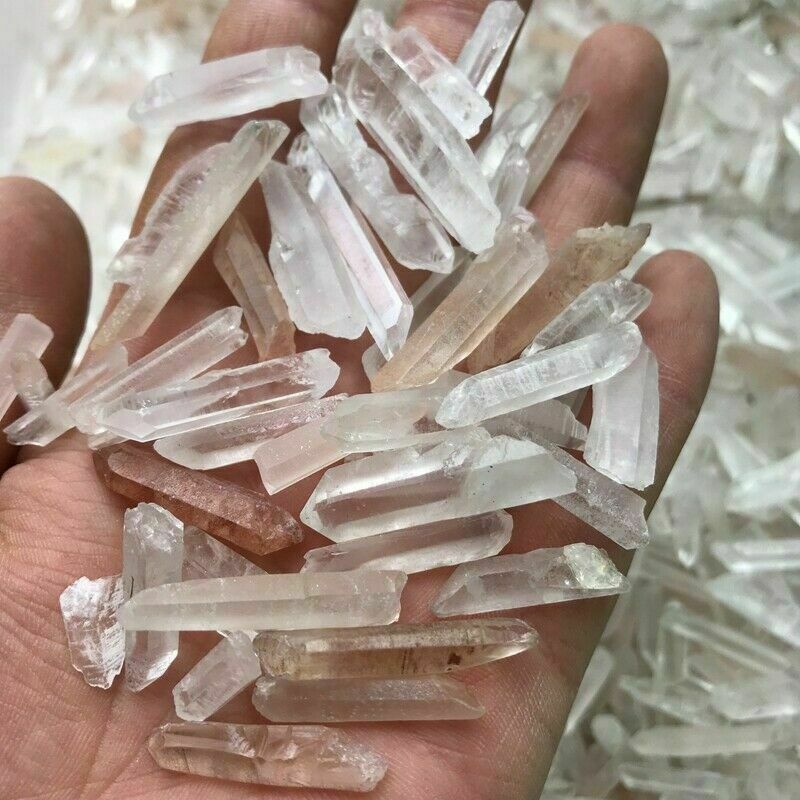 150-170pcs Lot Natural Clear Quartz Crystal Points 1/2Lb Terminated Wand Healing