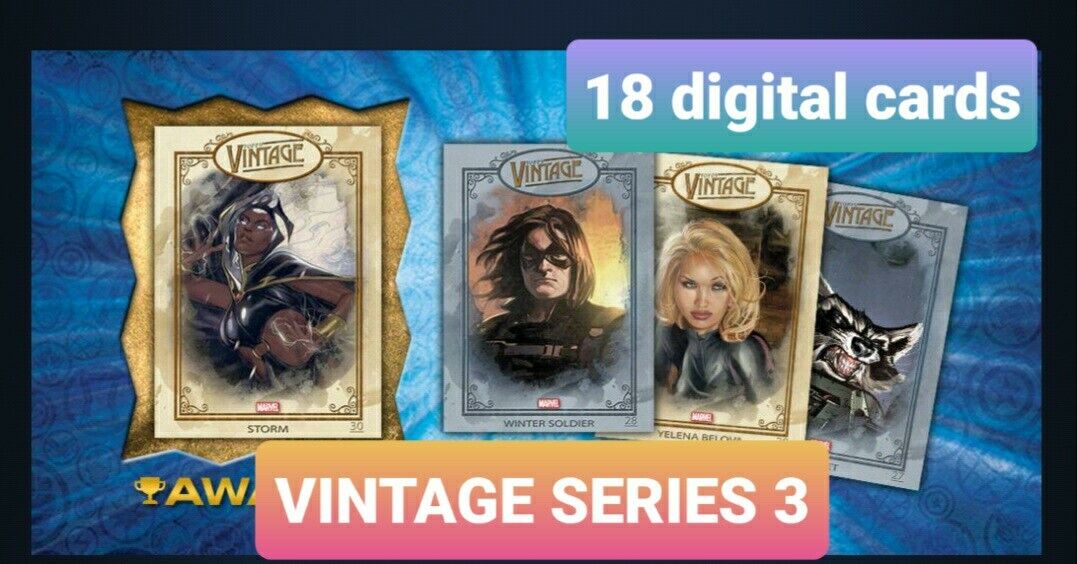 Topps Marvel Collect VINTAGE 2022  SERIES 3 (18 CARDS) digital