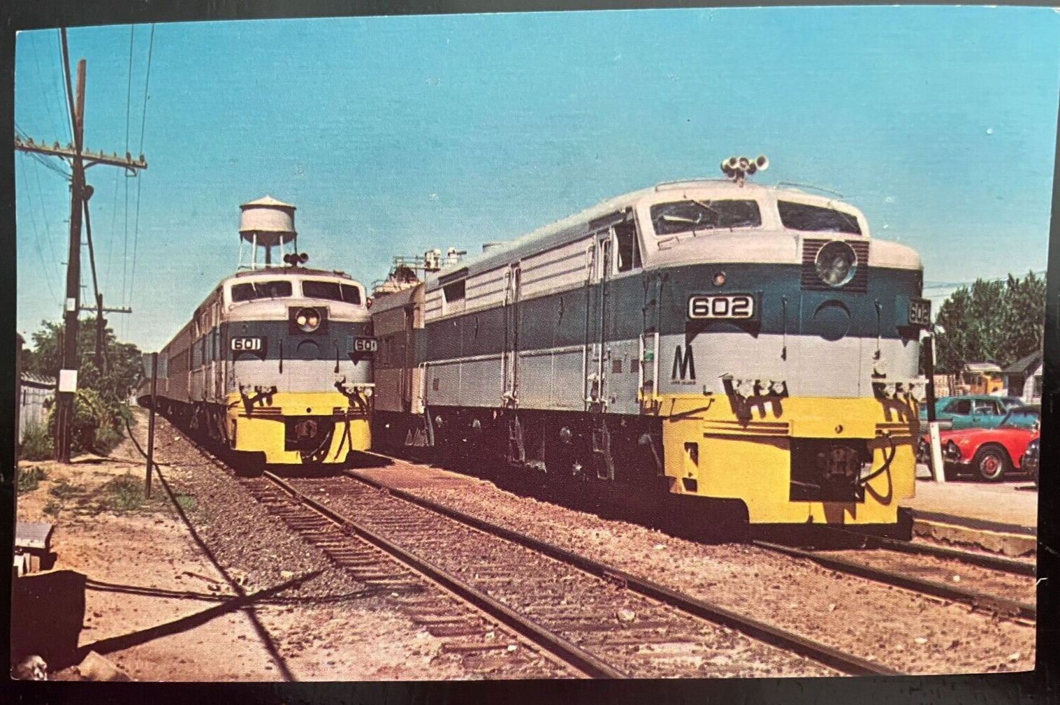 Vintage Postcard 1971 Long Island ALCO 601 & 602 Power Cabs, Kings Park Station