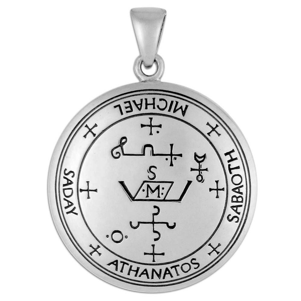 Sterling Silver Sigil of Archangel Michael Talisman Amulet Angel Armadel Jewelry