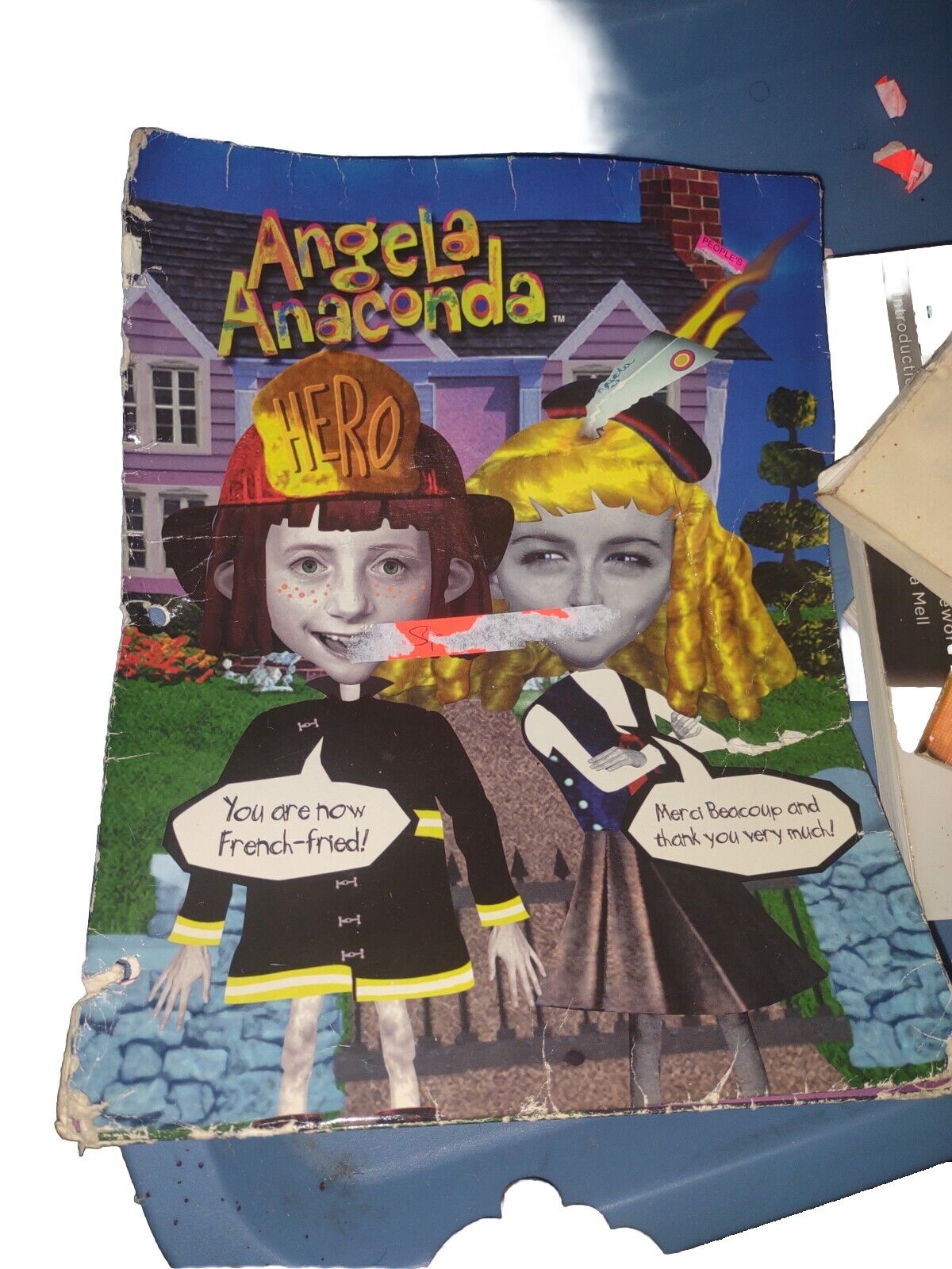 NICKELODEON Angela Anaconda Folder 2000s Cartoon Characters Vintage Collectible