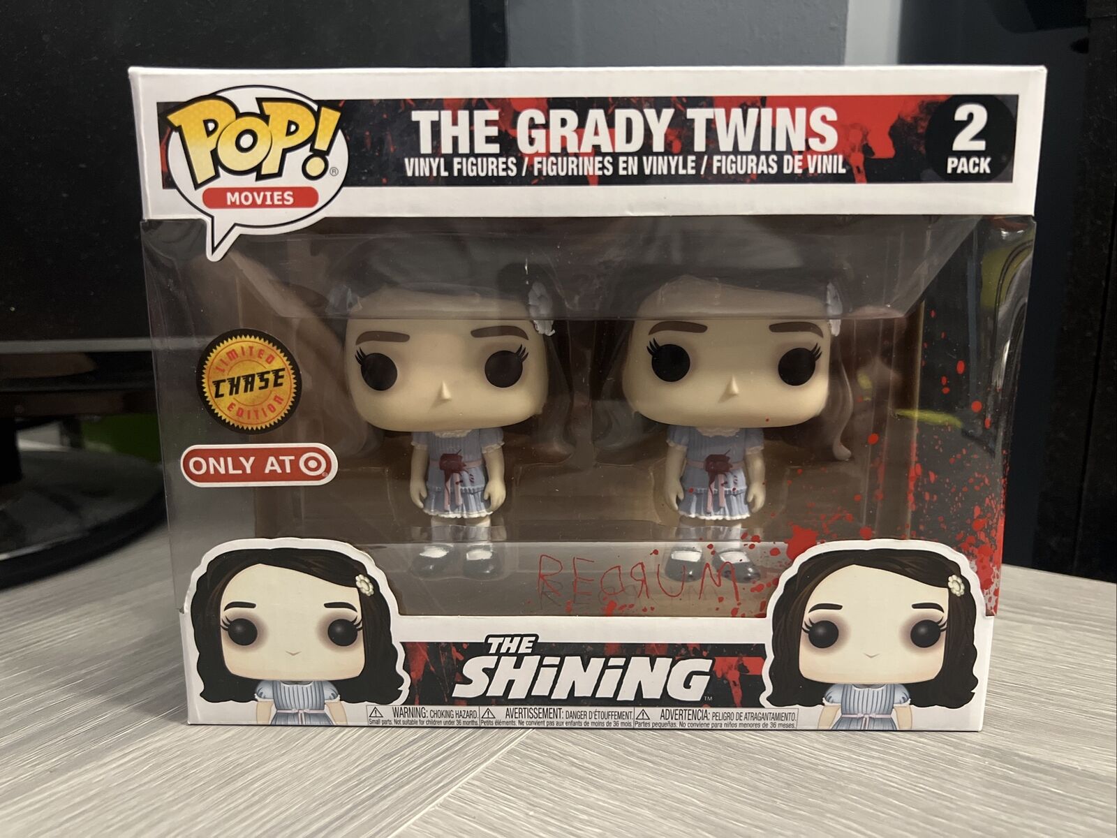 Funko Pop The Grady Twins (Bloody) Chase 2 Pack Target Exclusive W/ Protector 🩸