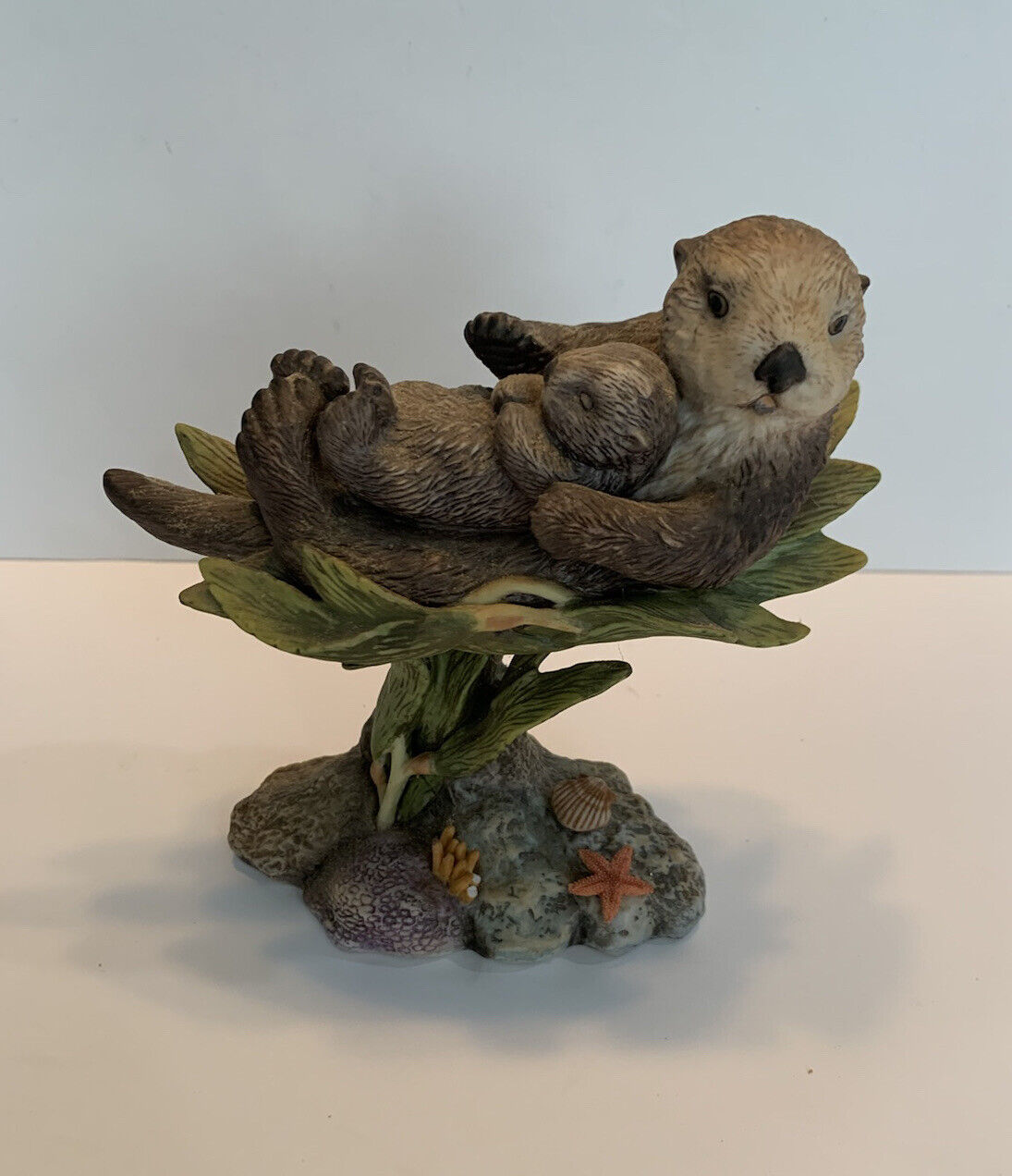 1994 Wonders of the Sea Otters Maruri Studio Design Porcelain Figurine WS-9402