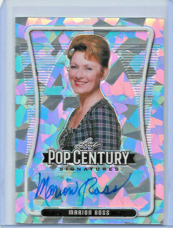 2020 LEAF POP CENTURY MARION ROSS SILVER CRYSTALS REFRACTOR AUTO SIGNATURE 12/16