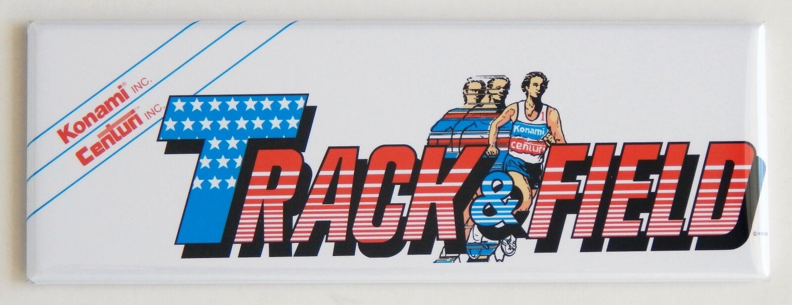 Track & Field Marquee FRIDGE MAGNET (1.5 x 4.5 inches) arcade video game