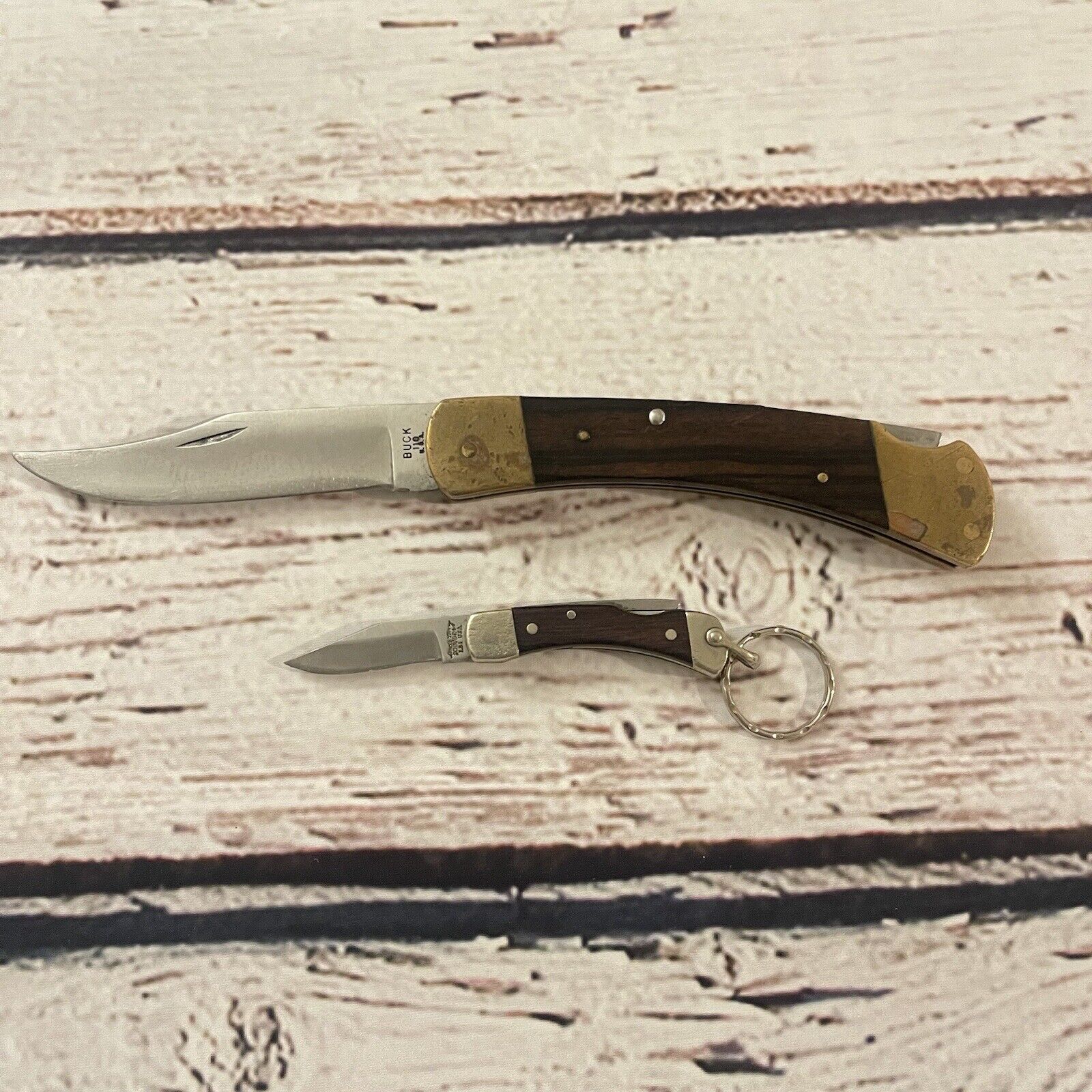 BUCK 110 Folding Pocket Knife (1981-1986 ) USA + Uncle Henry Schrade + Mini