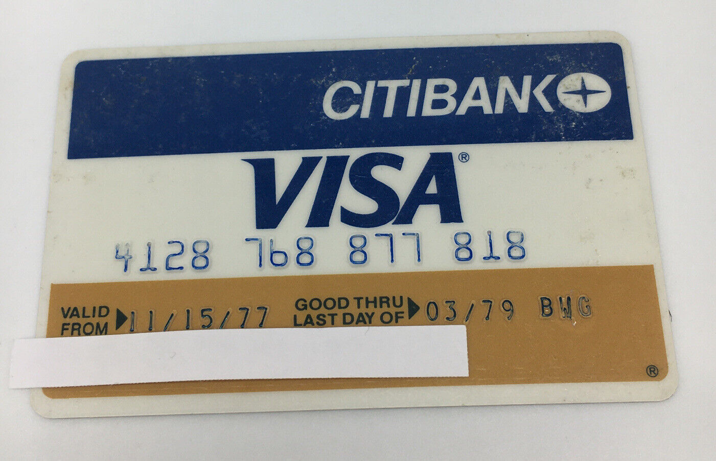 Vintage Visa Citibank Charge Card Expired 1979 Rare (9186)