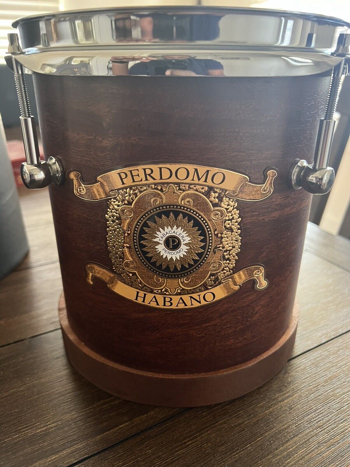 Perdomo Cigars, Sonor Drum Humidor RARE New Tuning key and box