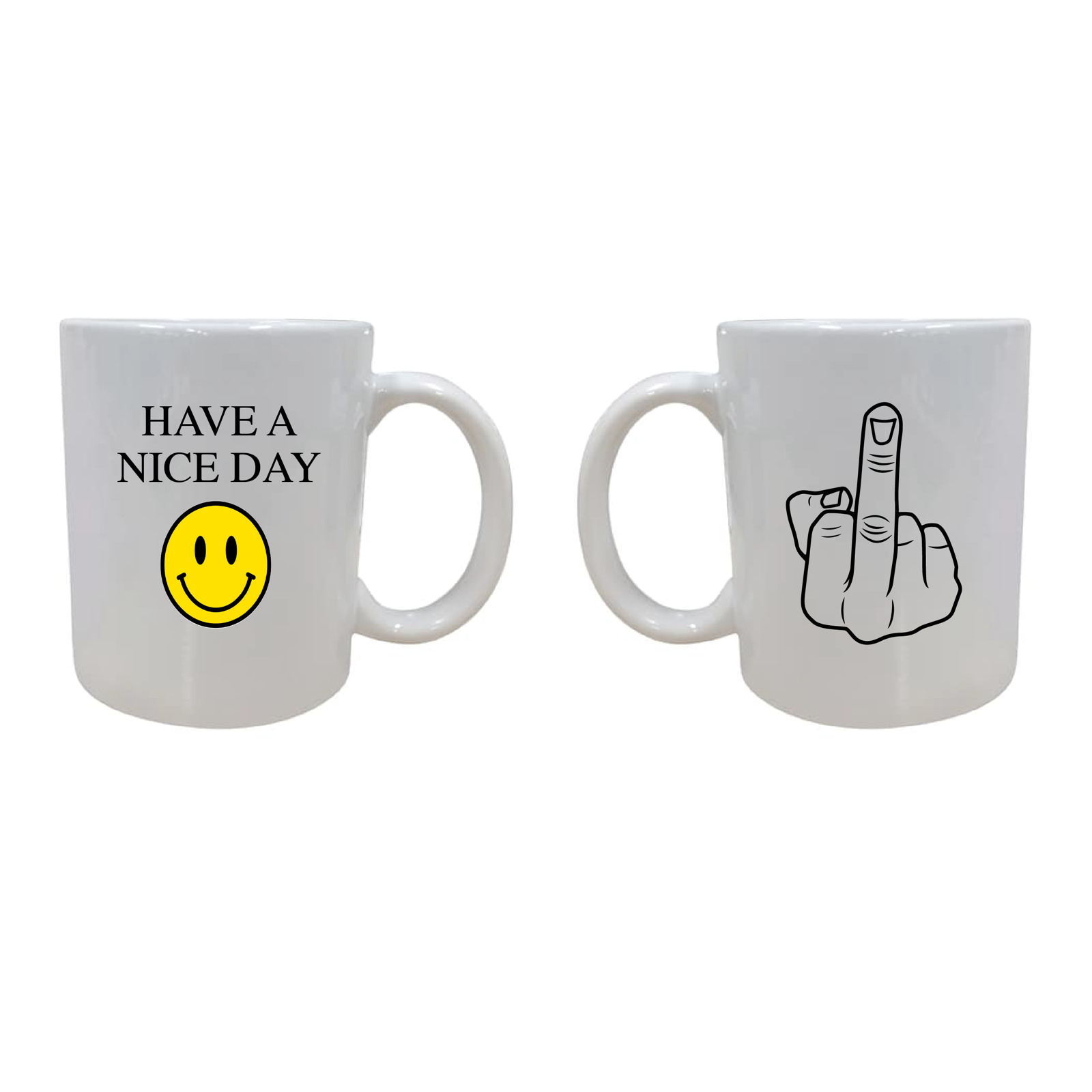 Have A Nice Day Coffee Mug Middle Finger Funny Cup for Milk Juice Tea Coffee