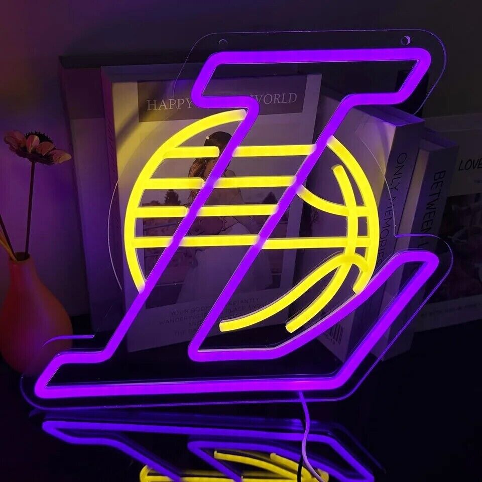 Los Angeles Lakers Neon Sign Wall Decor Basketball NBA Neon Light LED Lamp LA