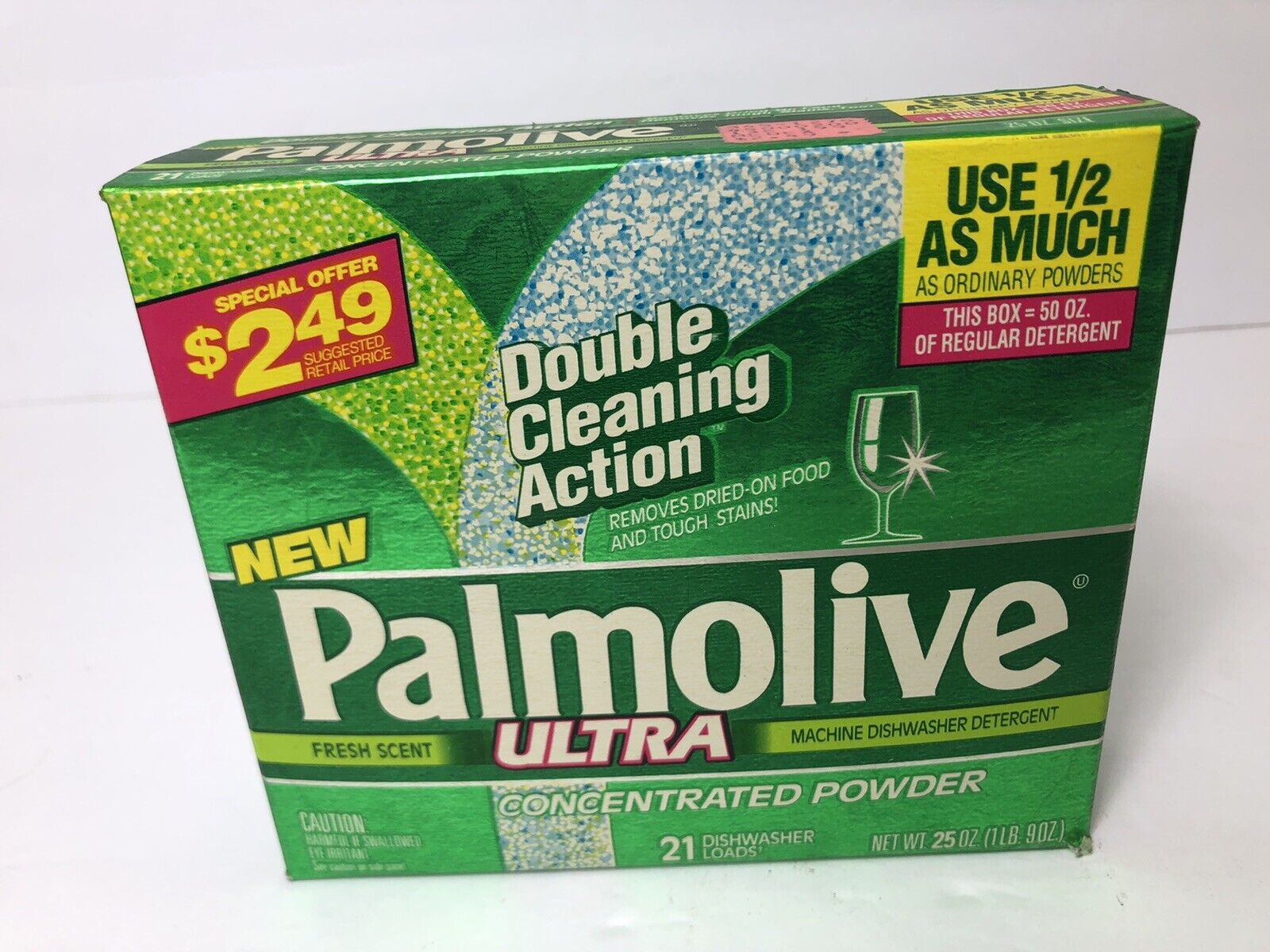 Vintage PALMOLIVE Ultra Dishwasher Detergent Movie Prop Box 90s Soap Powder
